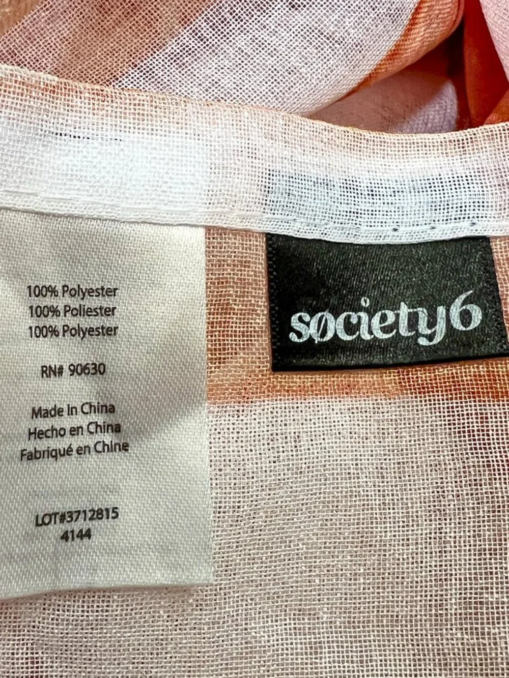 Society6 Sheer Curtains Pair 50x84 Terracotta